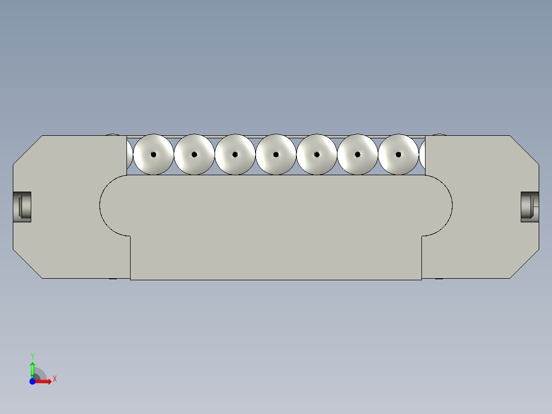 THK LM滚柱滚动块3D模型IGS格式前视图
