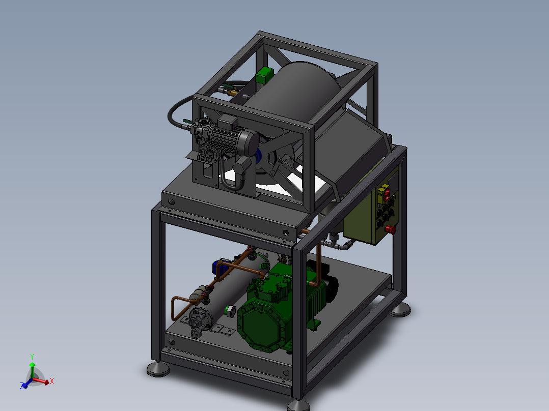 雪花刨冰制冰机主视图