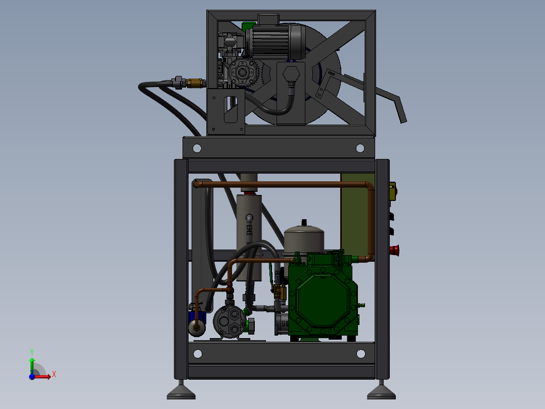 雪花刨冰制冰机前视图