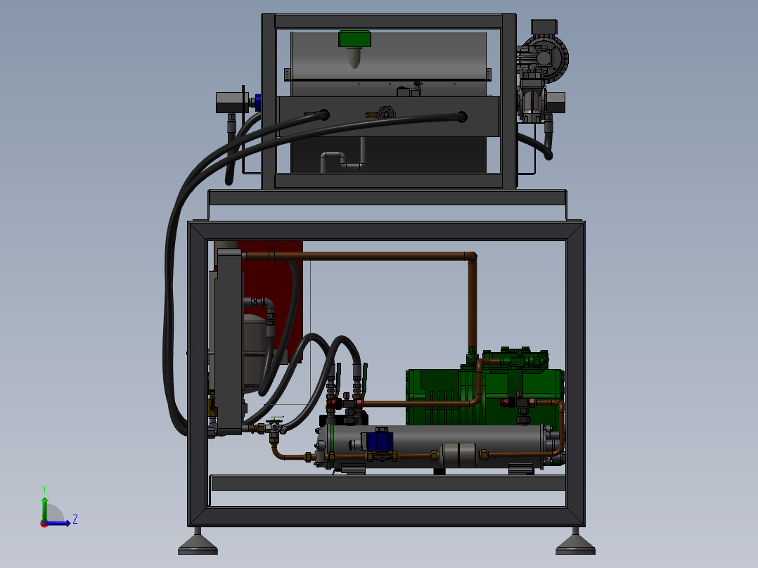 雪花刨冰制冰机左视图