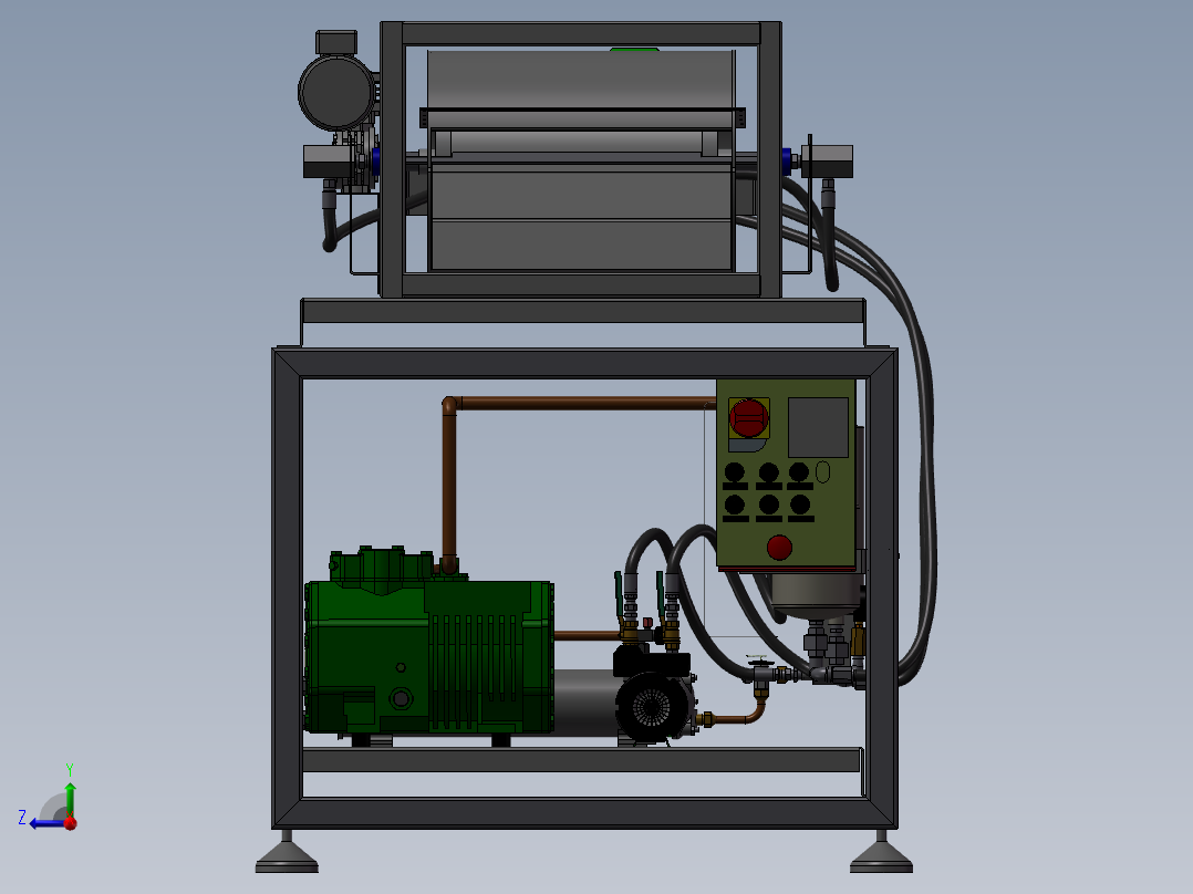 雪花刨冰制冰机右视图