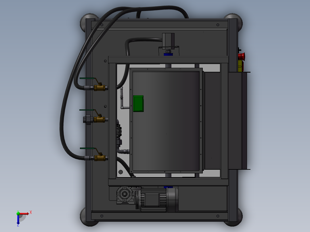 雪花刨冰制冰机俯视图