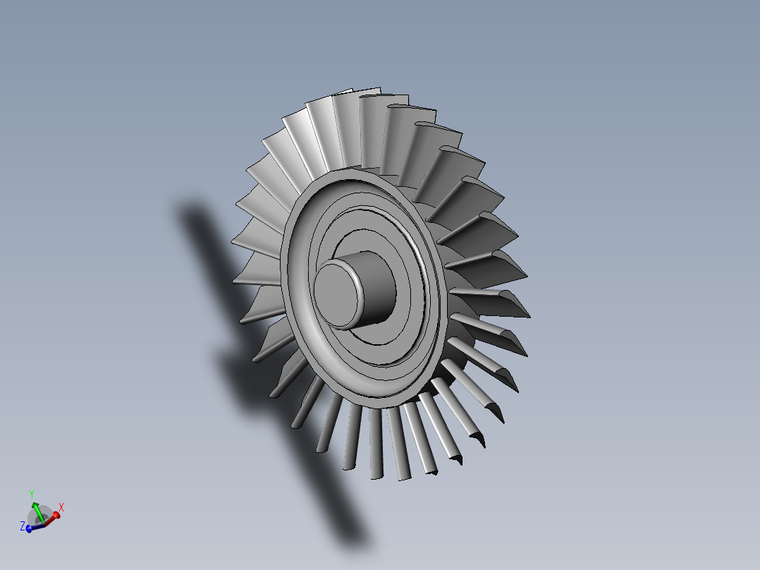 燃气轮机盘---模型格式为 sw