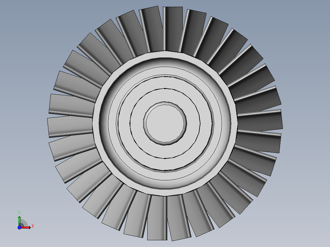 燃气轮机盘---模型格式为 sw前视图