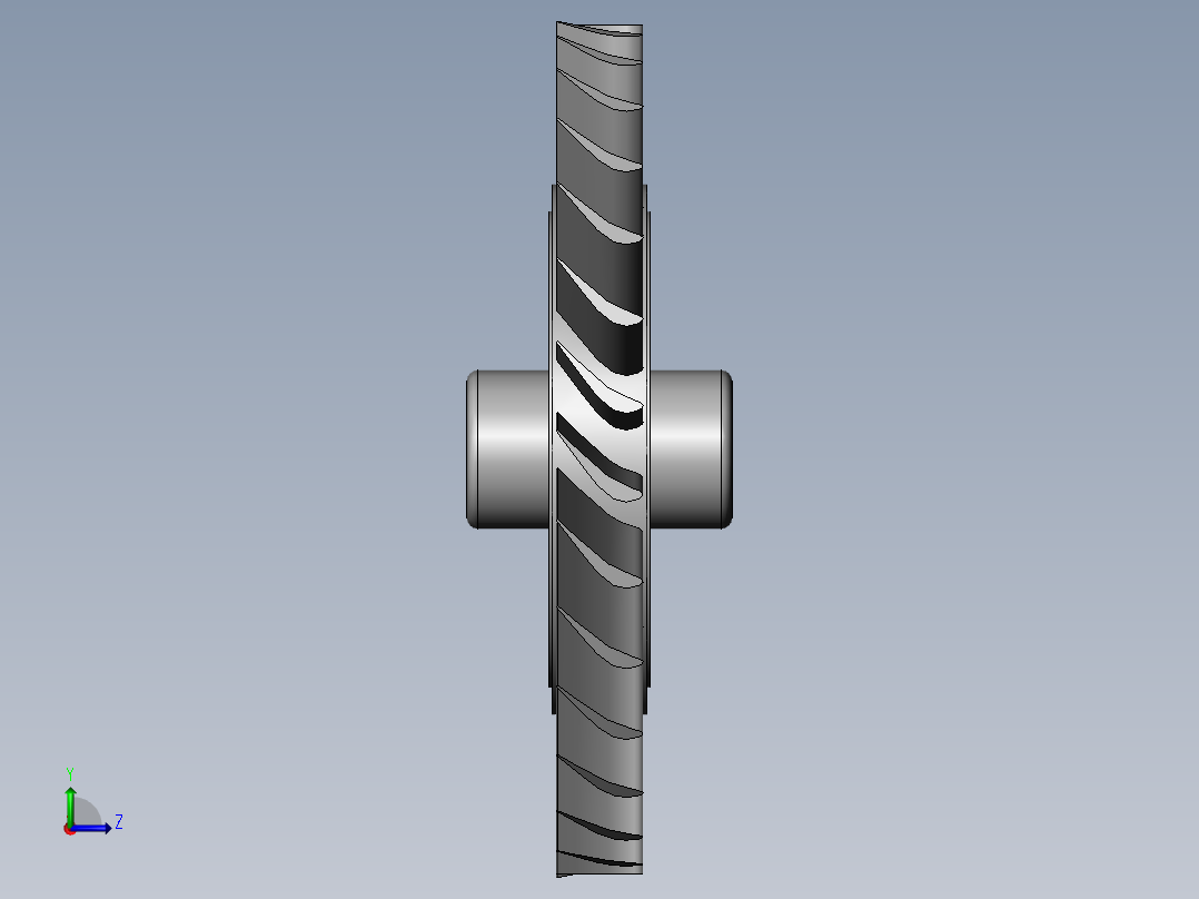 燃气轮机盘---模型格式为 sw左视图