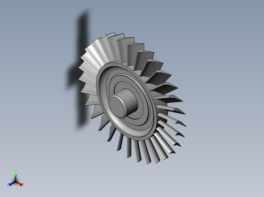 燃气轮机盘---模型格式为 sw正等轴测图