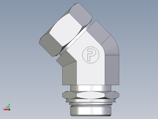 卡套式工业通用硬管接头EO_Adjustable_locknut_45_deg_elbow_VEE35ZLMORCF后视缩略图