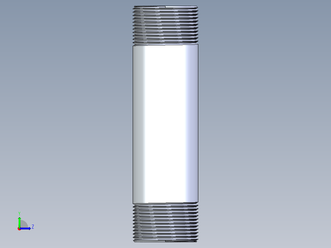 聚氯乙烯配件33-Sch80_Nipple_MPTxMPT_861-175_1.25in x 6in左视图