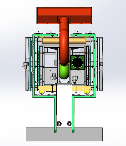 悬挂链红外烤箱（sw18可编辑+BOM+cad）