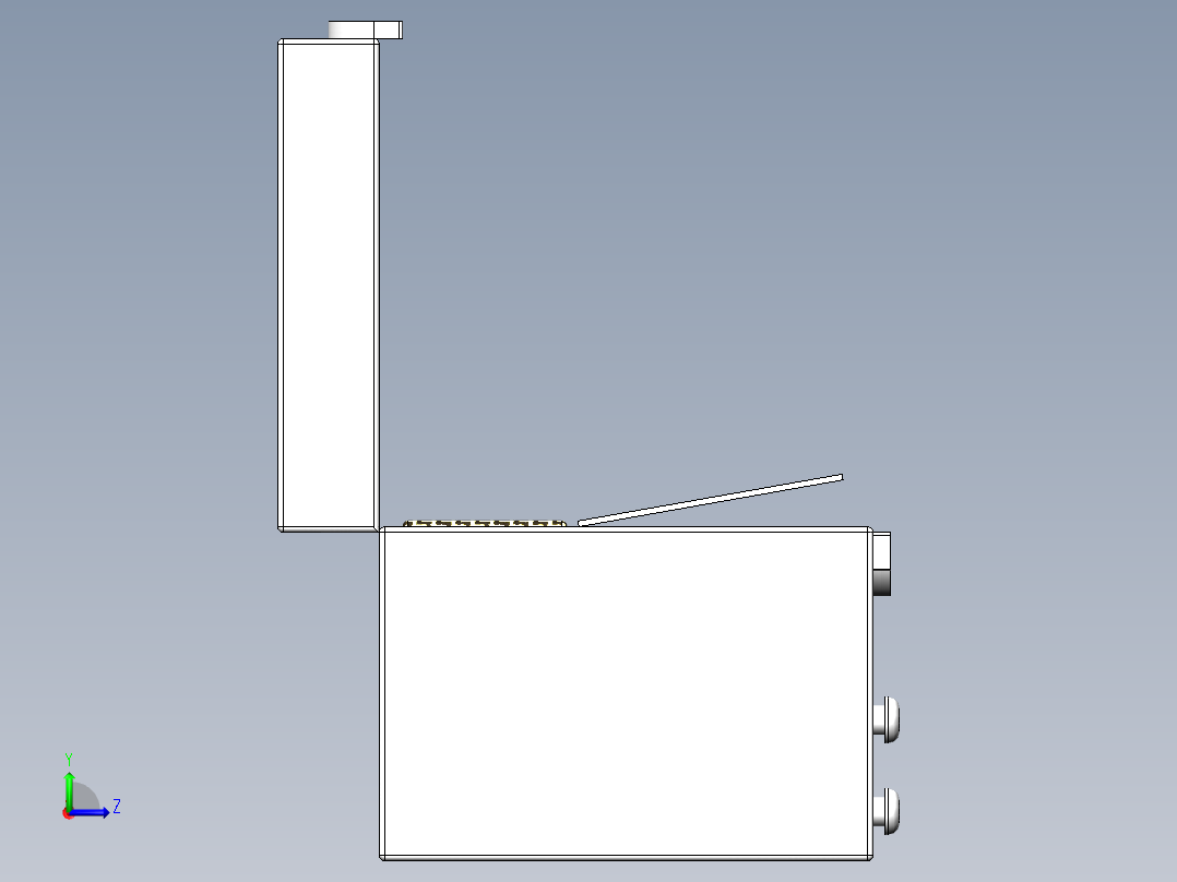 多功能收纳盒左视图