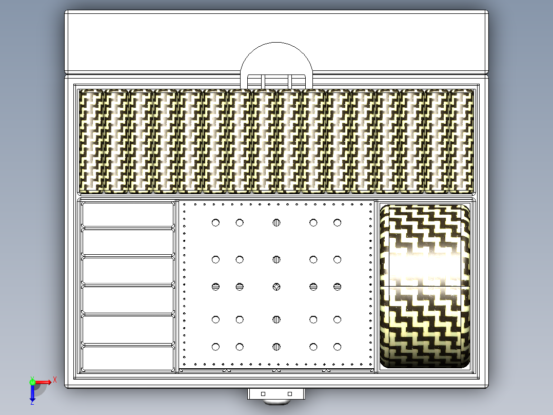 多功能收纳盒俯视图