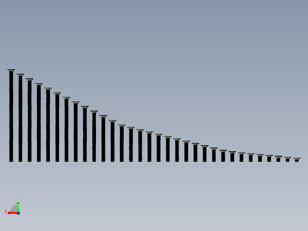 M8系列沉头内六角螺钉后视图