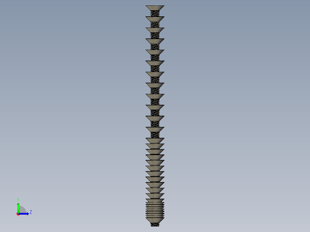 M8系列沉头内六角螺钉左视图