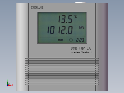 佐格温湿度气压记录仪前视缩略图