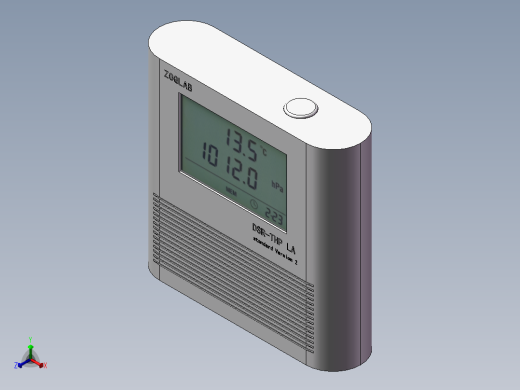 佐格温湿度气压记录仪正等轴测缩略图