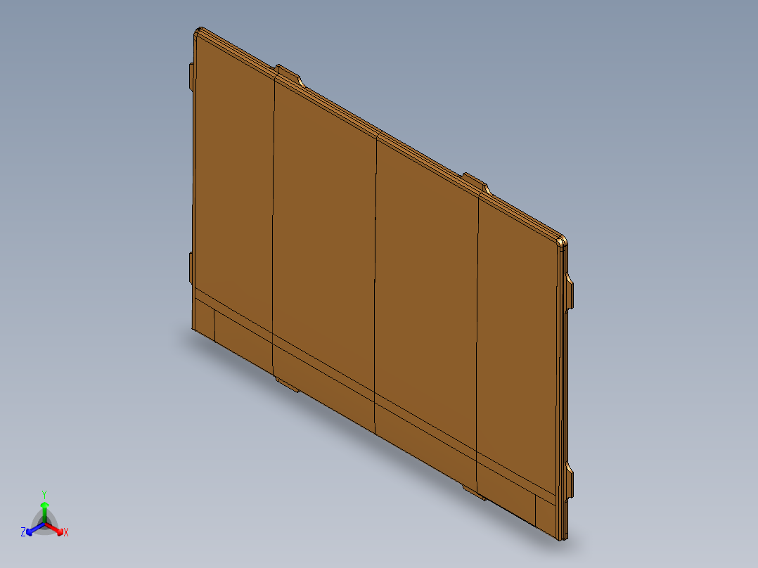 压铸件CNC1板材开粗飞面编程程序模型正等轴测图