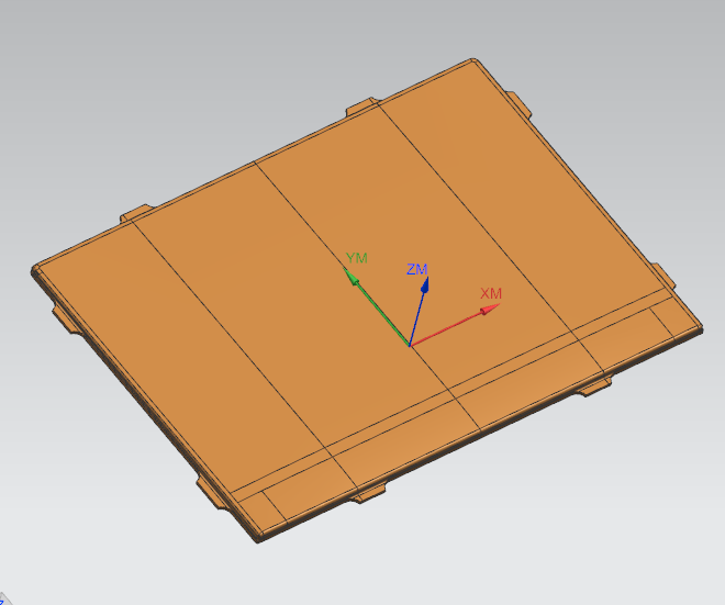 压铸件CNC1板材开粗飞面编程程序模型