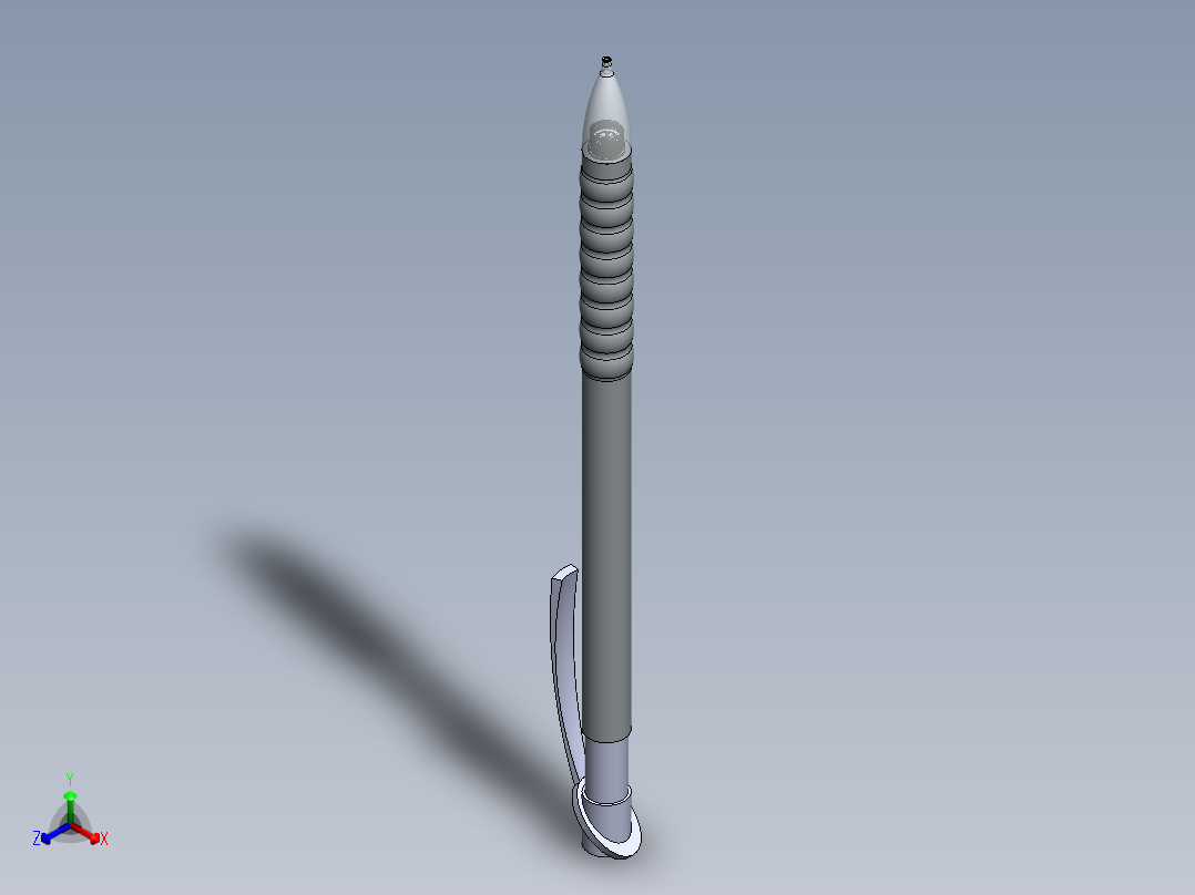 A0002495-机械铅笔 – 带内部机构正等轴测图