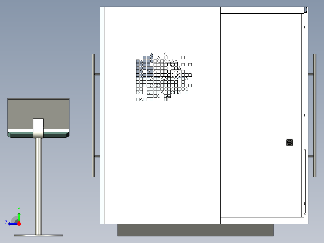 B2004247-线切割机床右视图