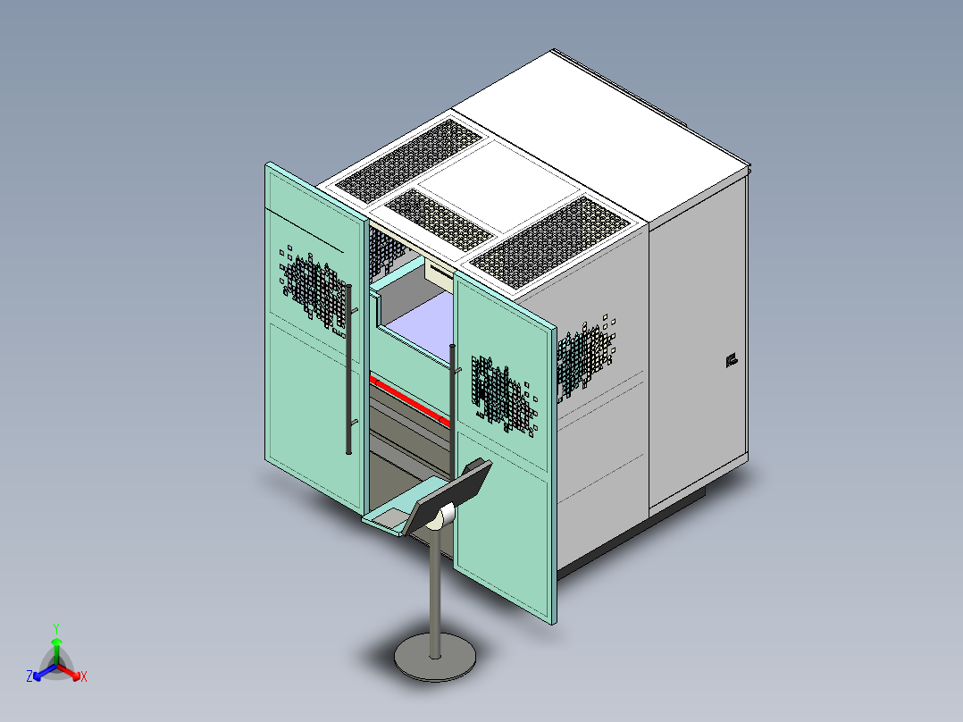 B2004247-线切割机床正等轴测图