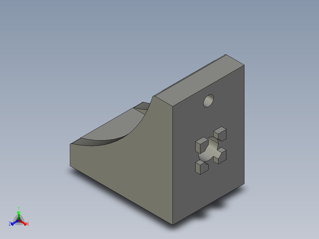 铝合金型材联接角码HBLFSND8正等轴测图