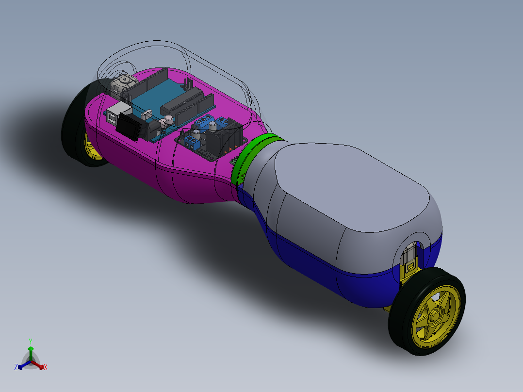平衡车hverbard-arduino-1.snapshot.10--sw正等轴测图