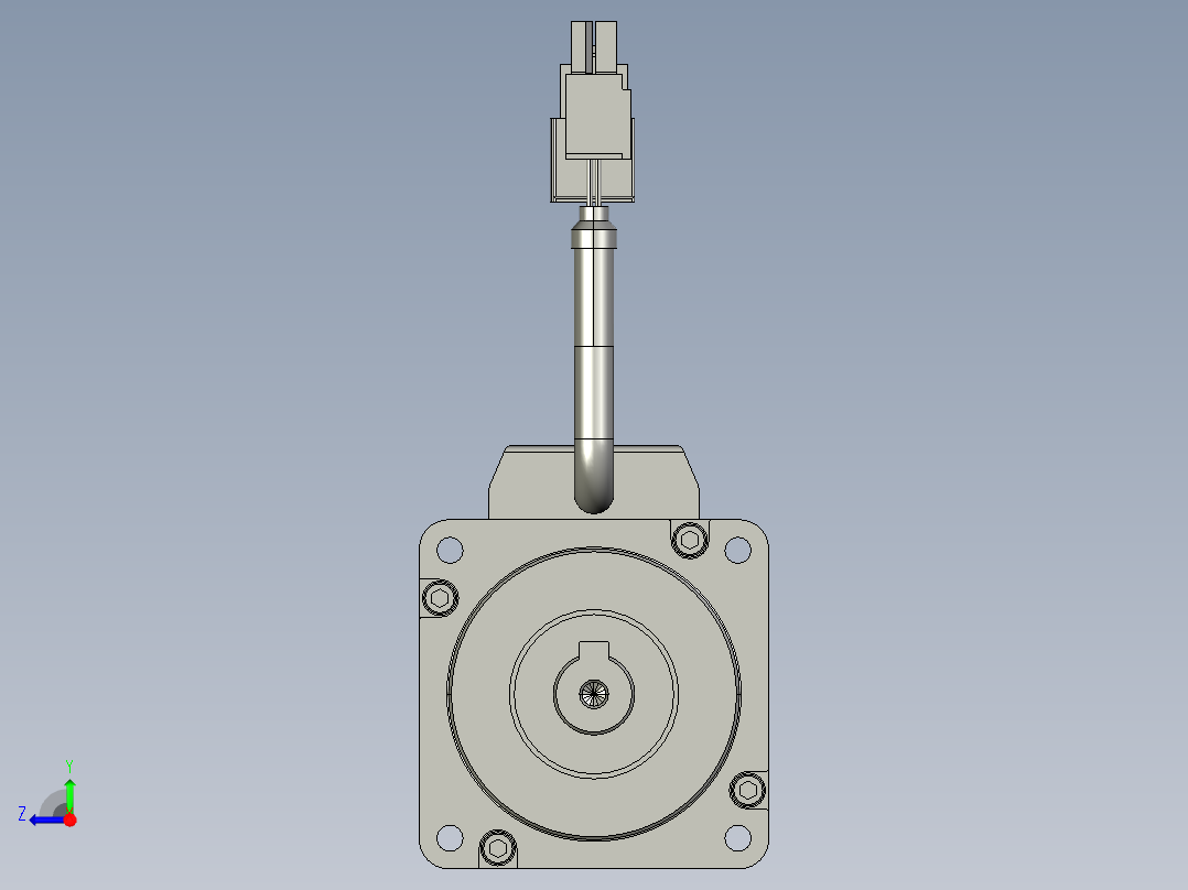 1MSMF042L1U2松下低惯量400W无刹车60法兰2右视图