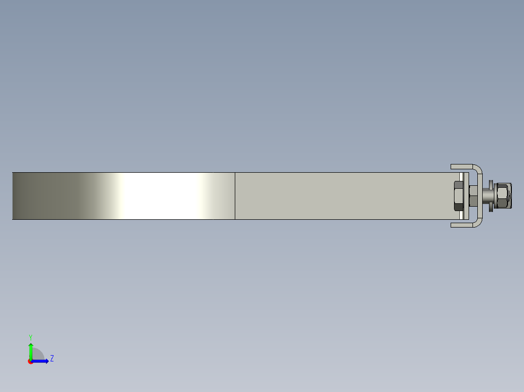 XTD01控制箱抱箍装配左视图