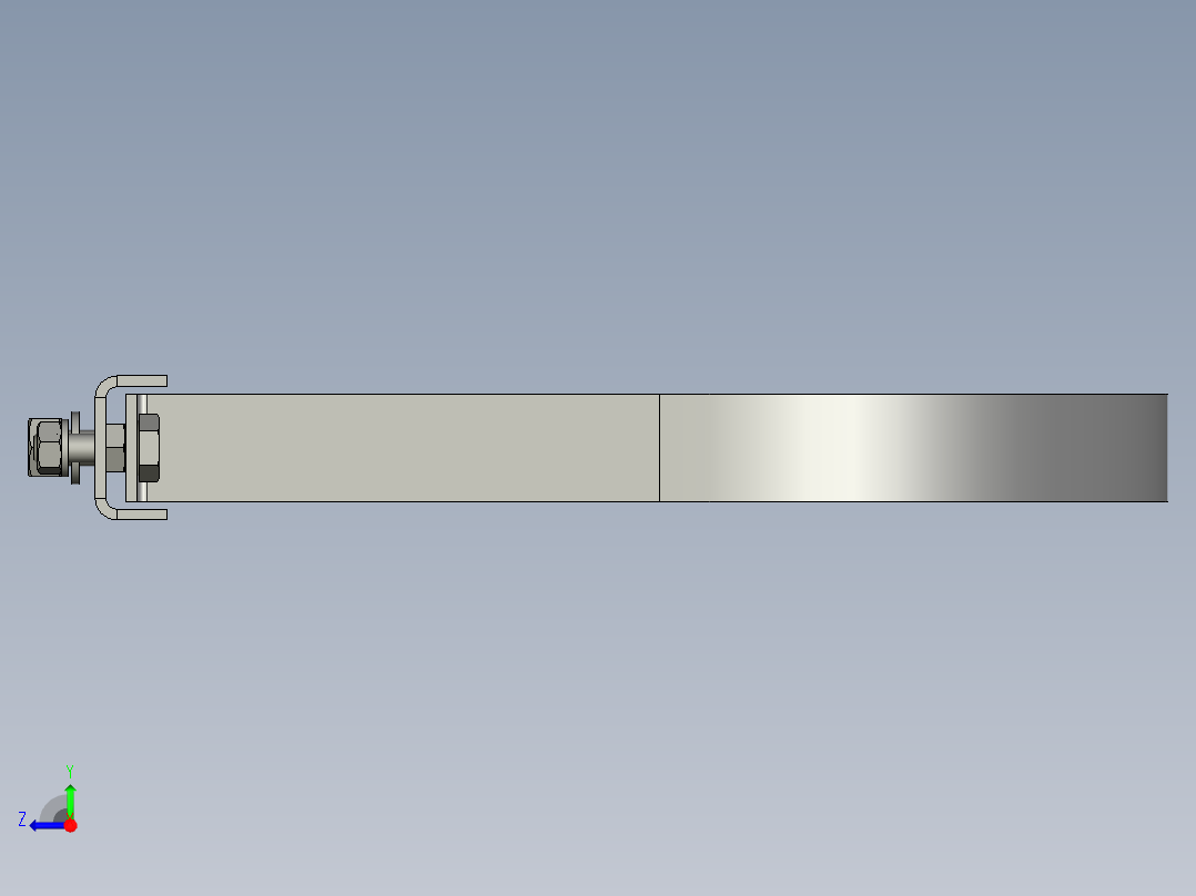 XTD01控制箱抱箍装配右视图