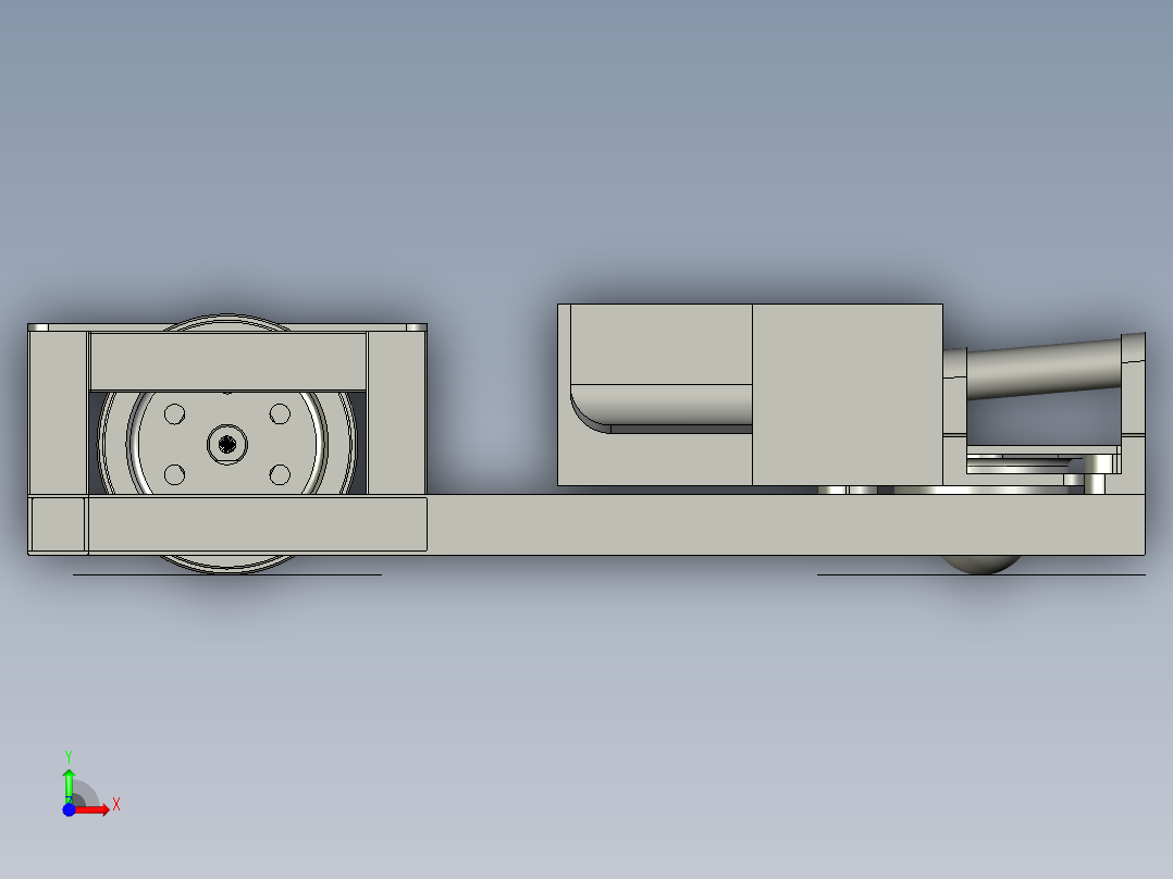 高性能低成本轮式机器人底盘前视图