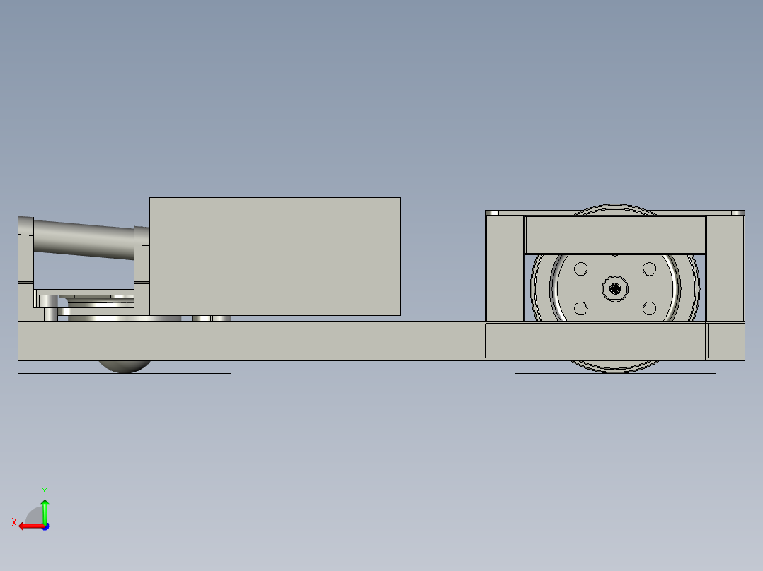 高性能低成本轮式机器人底盘后视图