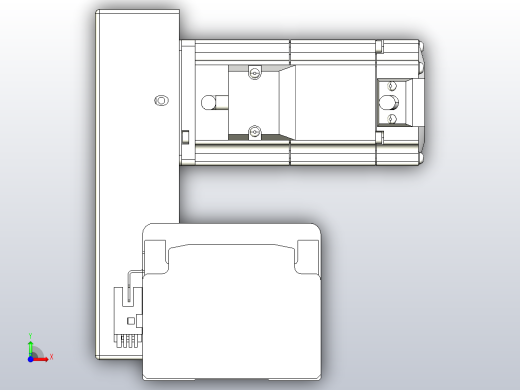 皮带直线轴半封闭可选导轨TPA-HNB-85D-90-L850-RU-Y-P20-N3前视缩略图
