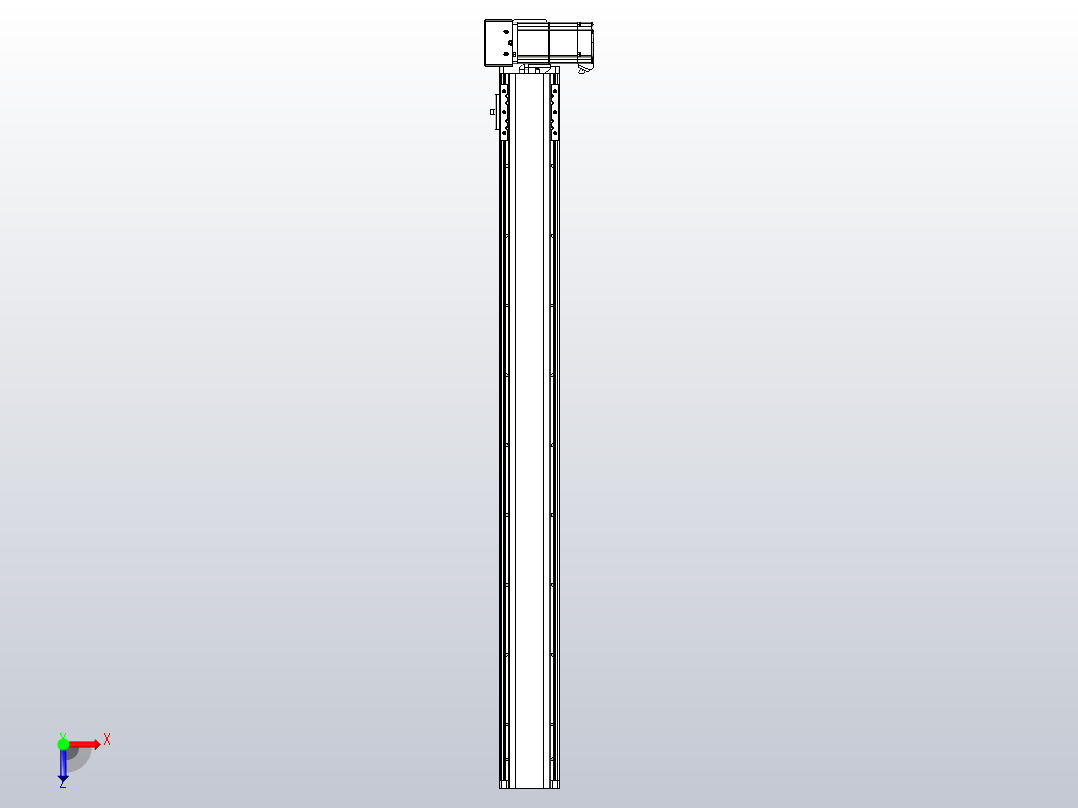 皮带直线轴半封闭可选导轨TPA-HNB-85D-90-L850-RU-Y-P20-N3俯视图