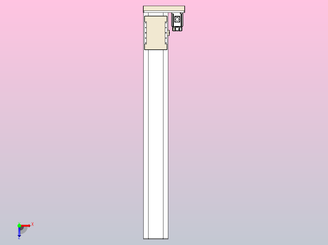 滚珠丝杠直线轴带导轨全封闭TPA-HCR-220D-3210C-L1650-ML-C-P1K-N3俯视图