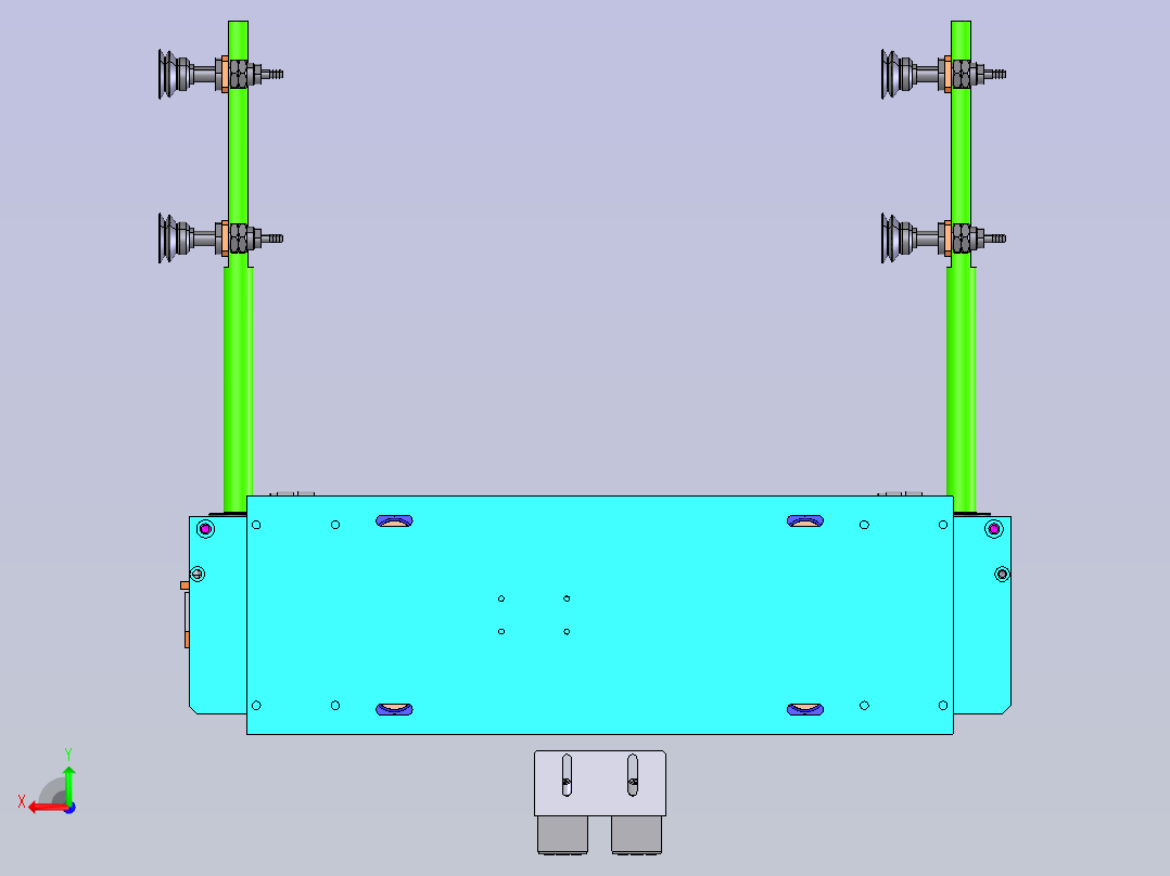 翻转吸料机构后视图