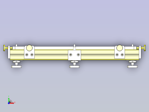冷却组件的XYZΘ调整3D图纸前视缩略图