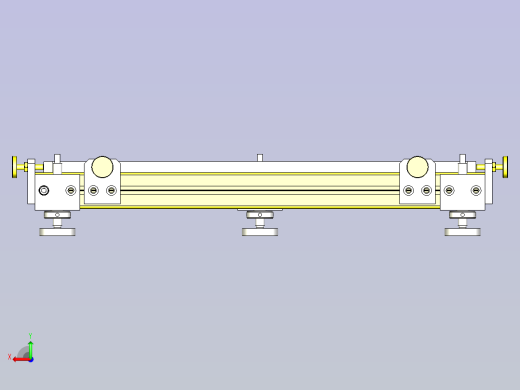 冷却组件的XYZΘ调整3D图纸后视缩略图