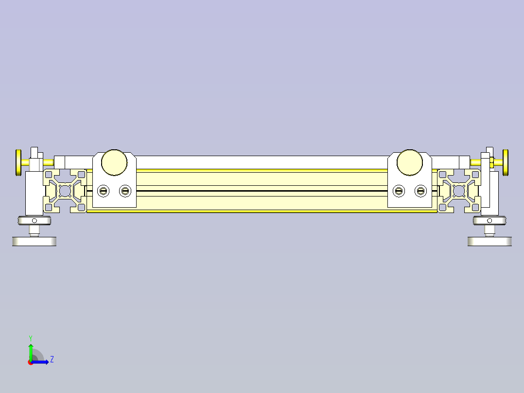 冷却组件的XYZΘ调整3D图纸左视图