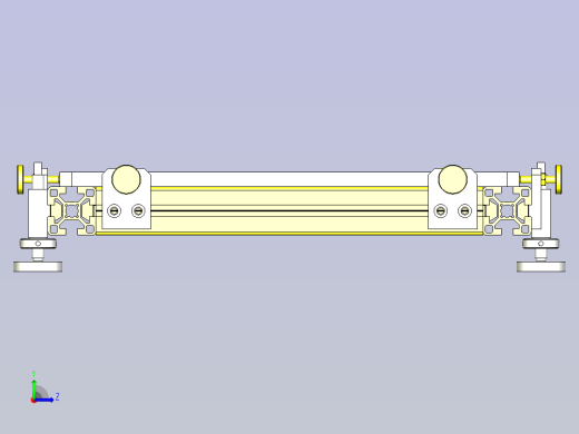 冷却组件的XYZΘ调整3D图纸左视缩略图