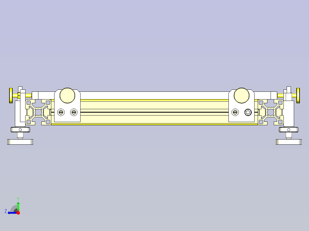 冷却组件的XYZΘ调整3D图纸右视图