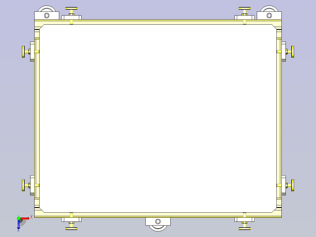 冷却组件的XYZΘ调整3D图纸俯视图