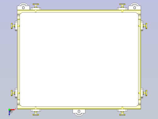 冷却组件的XYZΘ调整3D图纸俯视缩略图