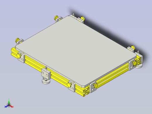 冷却组件的XYZΘ调整3D图纸正等轴测缩略图