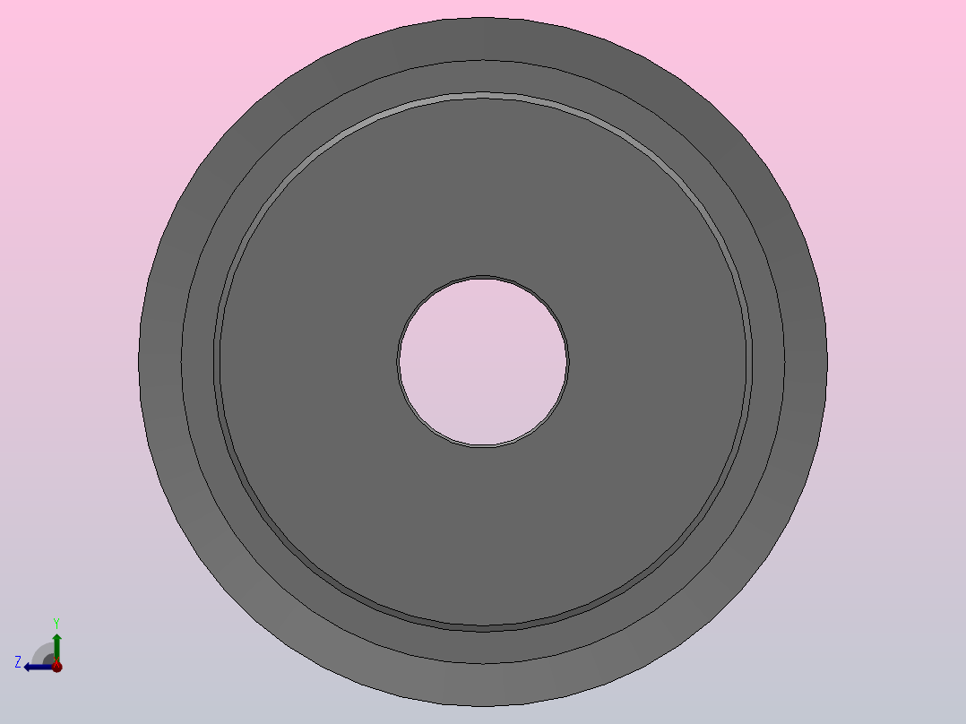 标准型半圆弧形齿同步带轮S8M型_SS8MHC-26-30-dc18-A右视图