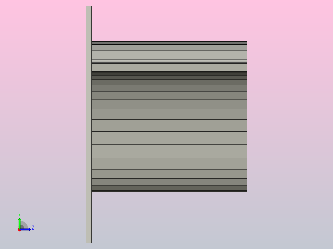 一种简单的全打印弹簧夹具左视图