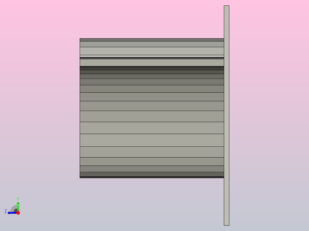 一种简单的全打印弹簧夹具右视图