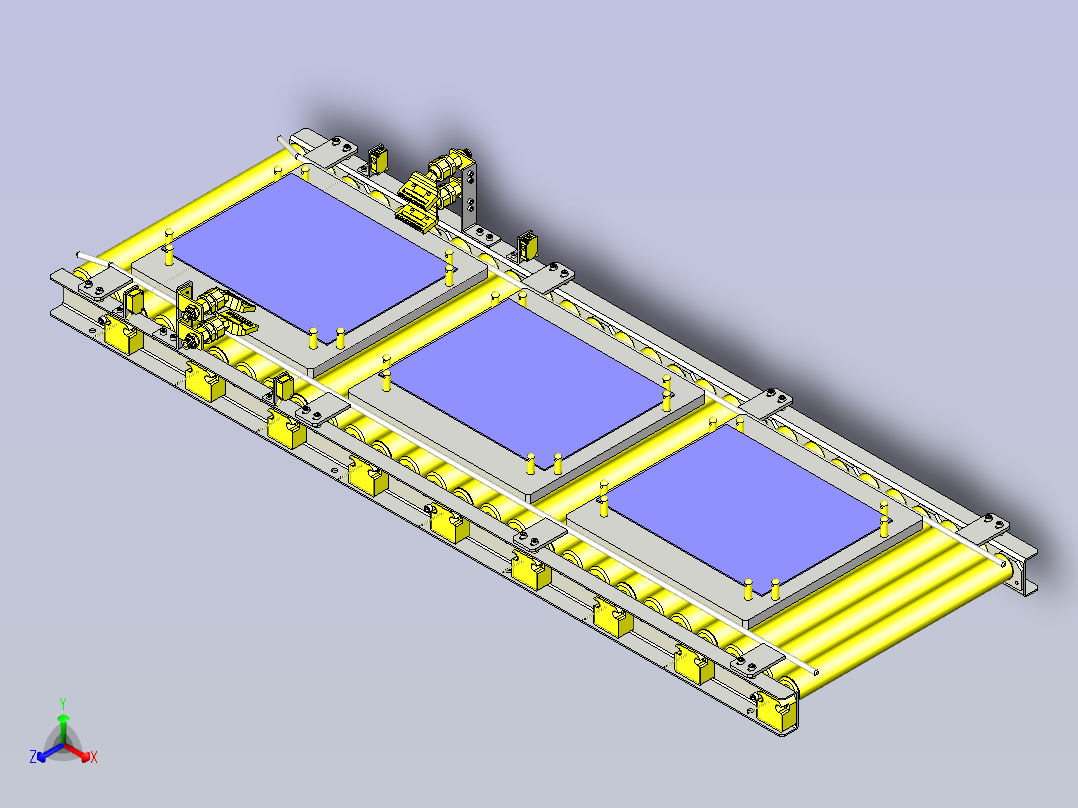 一款薄板两面吹气工序3D数模主视图