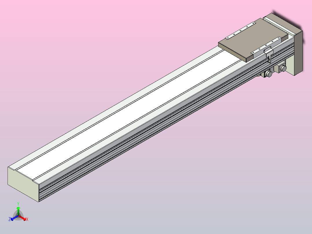 滚珠丝杠直线轴带导轨全封闭TPA-HCR-220D-3210C-L1450-MP-Y-P1K-N3主视图