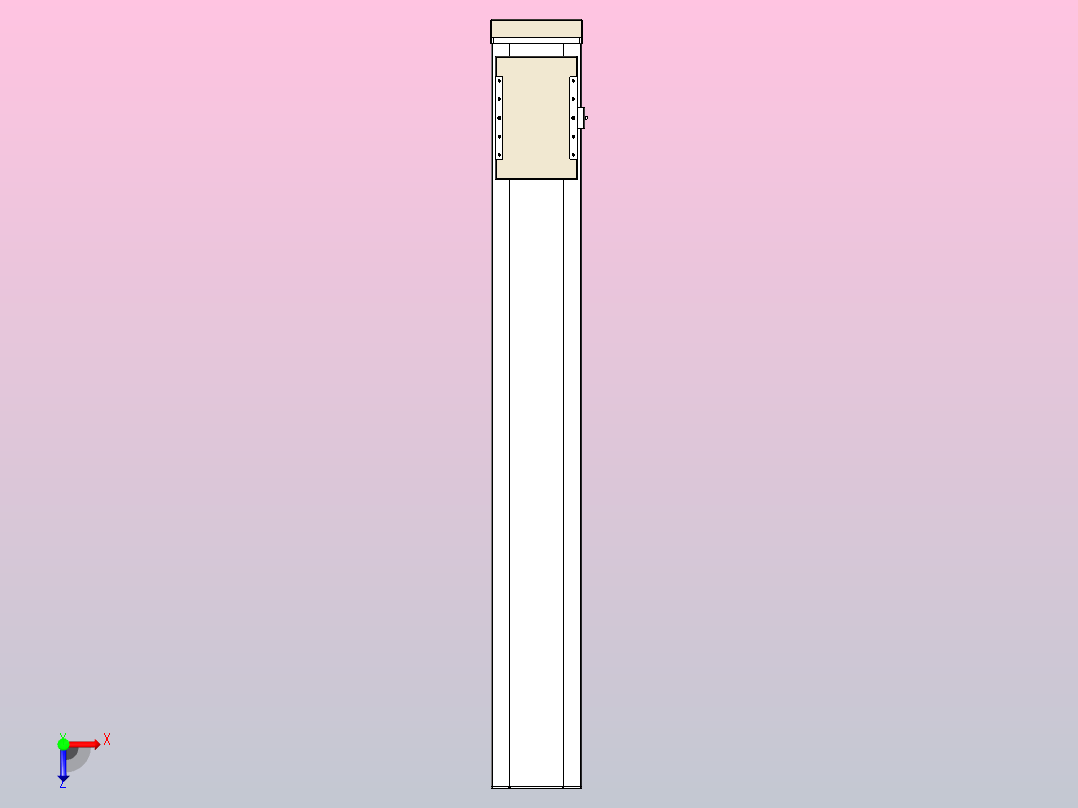 滚珠丝杠直线轴带导轨全封闭TPA-HCR-220D-3210C-L1450-MP-Y-P1K-N3俯视图