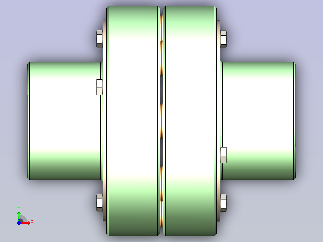 弹性柱销联轴器 HL4 50X112(基准)前视图